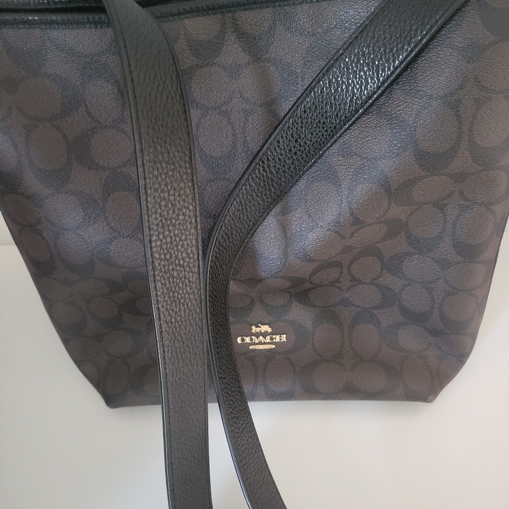 Large Coach signature duffle crossbody purse - Picture 7 of 13